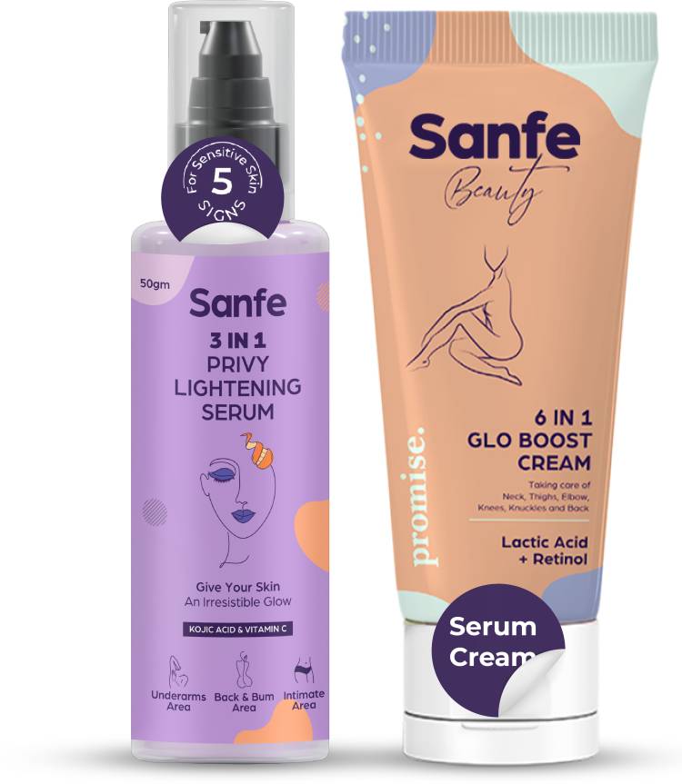 Sanfe SpotClear Body Lightening Combo | For Dark Neck, Underarms, Inner Thighs, Joints Price in India