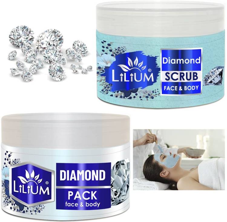 LILIUM Diamond Scrub & Face Pack | Enriched With Jojoba Oil & Active vitamins B3 Price in India