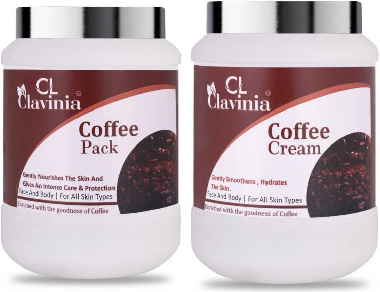 CLAVINIA Coffee Pack 1000 ml + Coffee Cream 1000 ml ( Pack Of 2 ) Price in India