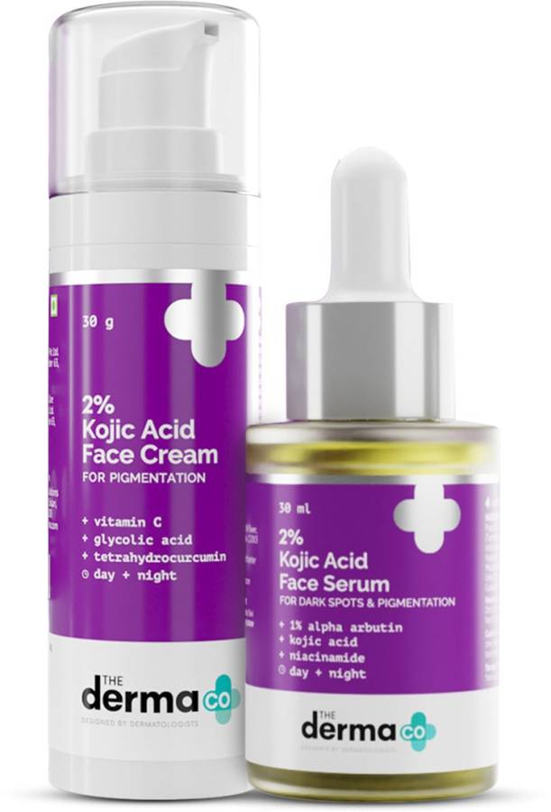 MamaEarth No More Pigmentation Combo - 2% Kojic Acid Face Cream (30 g) + 2% Kojic Acid Face Serum (30 ml) Price in India