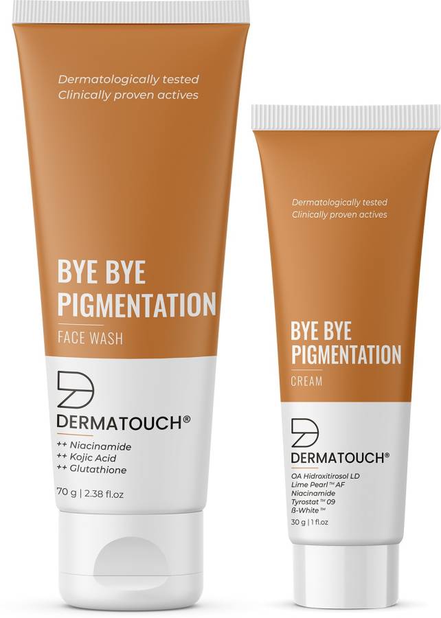 Dermatouch Bye Bye Pigmentation Combo | Pigmentation Removal Face Wash & Cream - 100G Price in India
