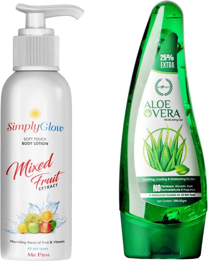 ME FIRST Mixed Fruit Body Lotion 100ml With Aloevera Gel 125gm Price in India