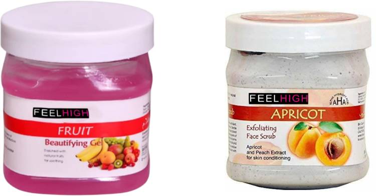 feelhigh Face And Body Fruit Gel 500gm And Apricot Scrub 500gm - Skin care product Price in India