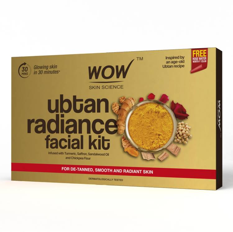 WOW SKIN SCIENCE Ubtan Radiance Facial Kit for Glowing Skin|Helps Remove Tan and Gives Radiant Skin| Price in India