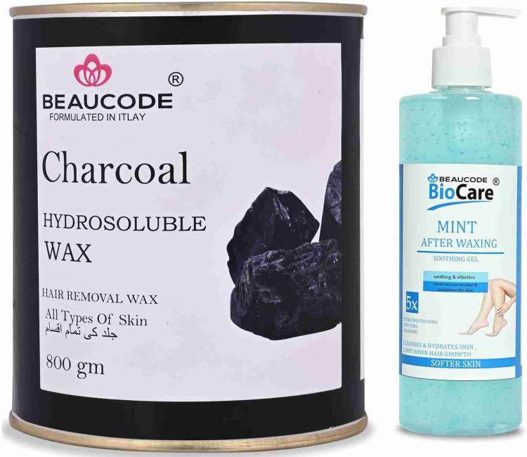 Beaucode Professional Rica De-Tan Hair Removing Wax 800 gm + Mint After Waxing Gel 500 ml ( Pack of 2 ) Price in India