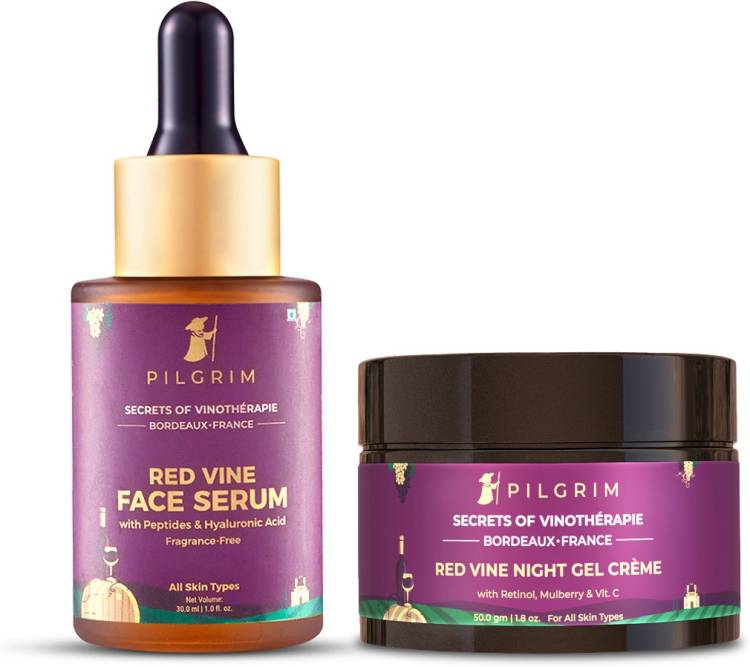 Pilgrim Youthful Skincare Kit with Retinol for Overnight Visibly Brighter Skin Price in India