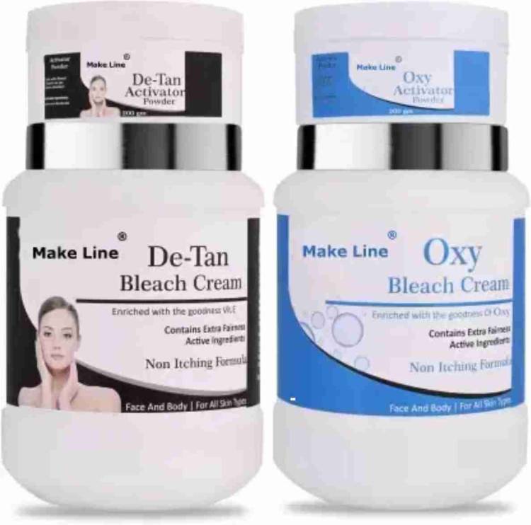Make line De-Tan Bleach With Activator + Oxy Bleach With Activator Price in India