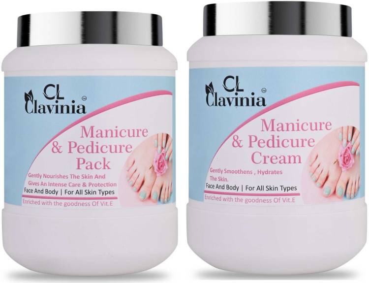 CLAVINIA Manicure And Pedicure Pack 1000 ml + Manicure And Pedicure Cream 1000 ml ( Pack Of 2 ) Price in India