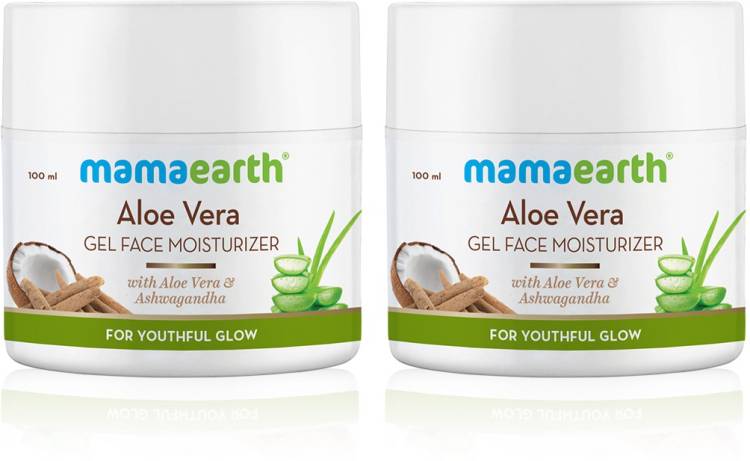 MamaEarth Aloe Vera Gel Face Moisturizer with Aloe Vera & Ashwagandha (Pack of 2) Price in India