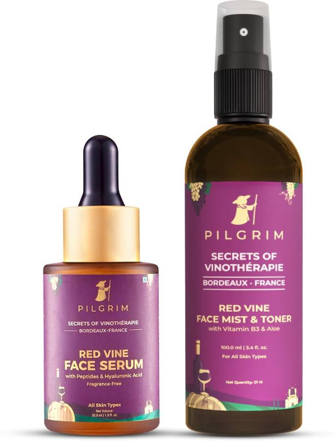 Pilgrim Ultimate Anti-Ageing & Hydrating Combo Kit with Red Vine for Youthful Radiance Price in India
