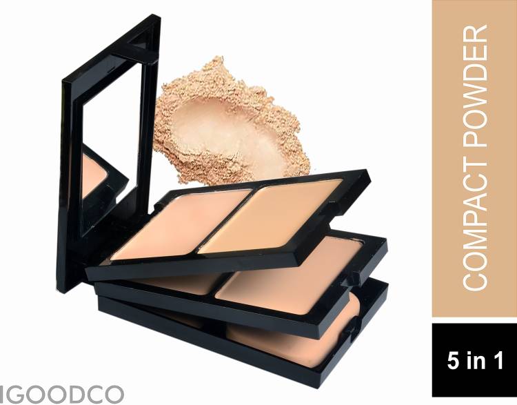 IGOODCO 5 in 1 Compact Long Lasting 24 Hrs. Perfect Skin Compact Mattifying Perfect Look Compact Price in India