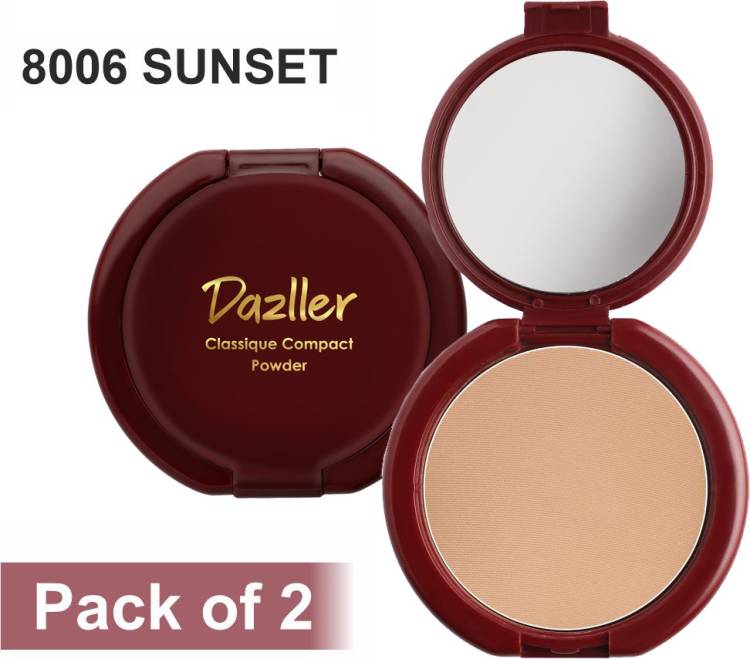 dazller Classique Compact Powder - 8006 Sunset (Pack of 2) Compact Price in India