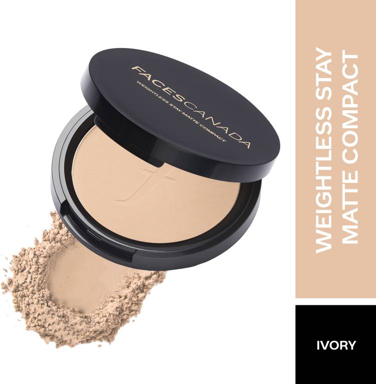 FACES CANADA Weightless Matte Finish Compact Ivory 01 9gm Compact Price in India