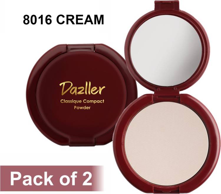 dazller Classique Compact Powder - 8016 Cream (Pack of 2) Compact Price in India