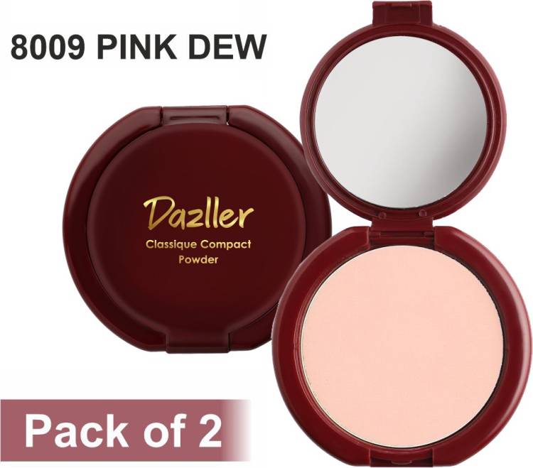dazller Classique Compact Powder - 8009 Pink Dew (Pack of 2) Compact Price in India