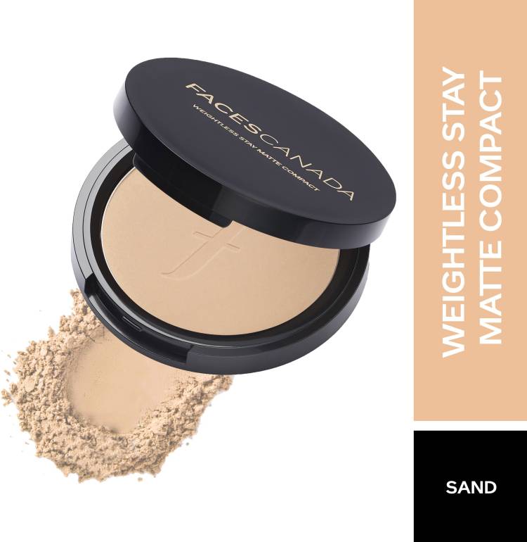 FACES CANADA Weightless Matte Finish Compact Sand 04 9gm Compact Price in India