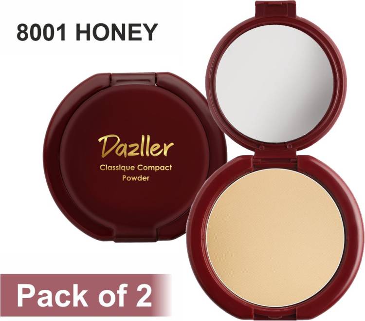 dazller Classique Compact Powder - 8001 Honey (Pack of 2) Compact Price in India