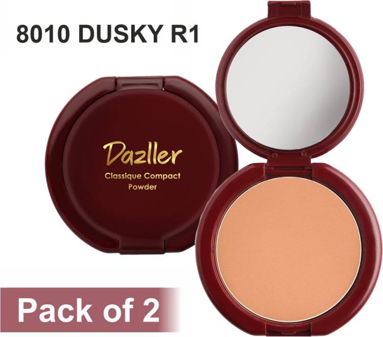 dazller Classique Compact Powder - 8010 Dusky R1 (Pack of 2) Compact Price in India