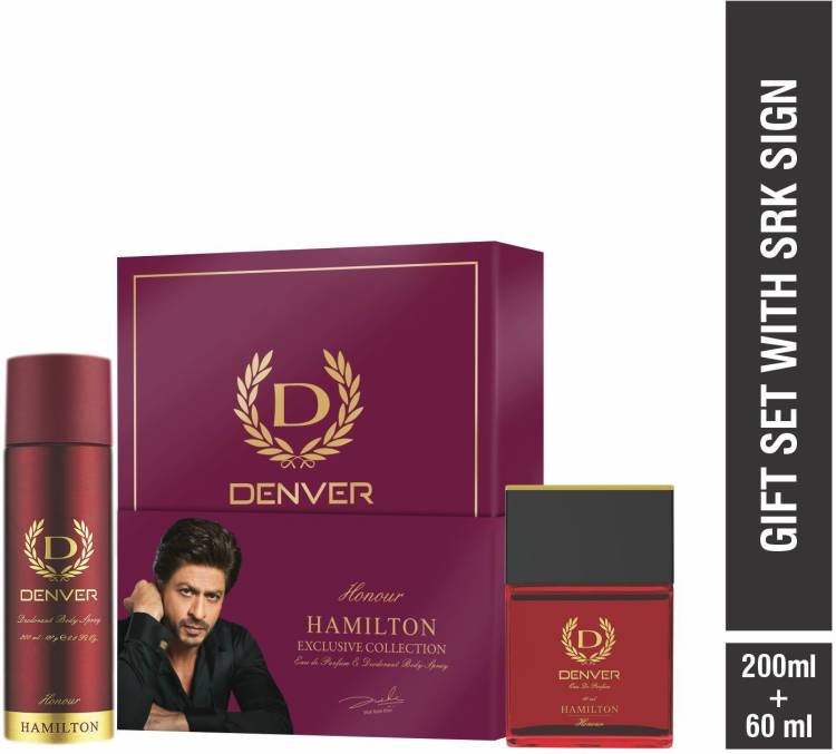 DENVER SRK Signed Honour Gift Set Combo 200 ml Deodorant 60 ml