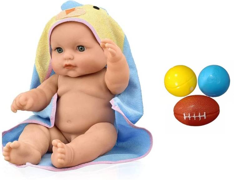 Shyam Creation movable Towel BABY with three squeezy Ball Without Battery