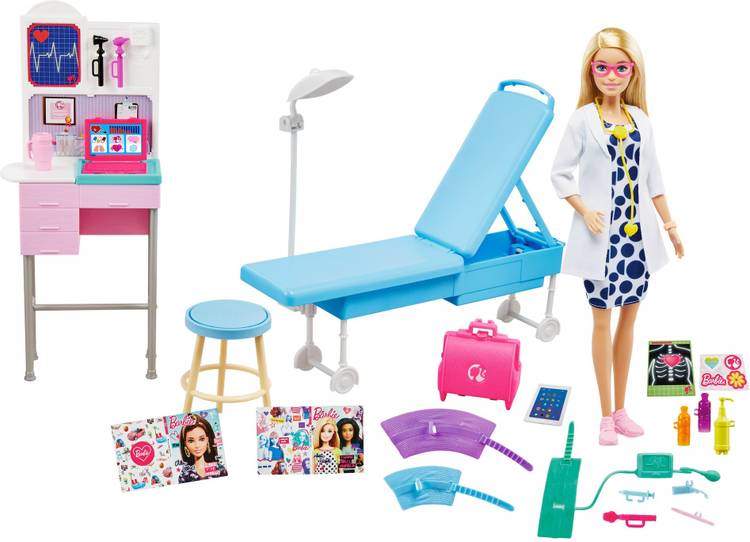 BARBIE Medical Doctor Playset with Blonde Doctor Doll, 20+ Medical Accessories