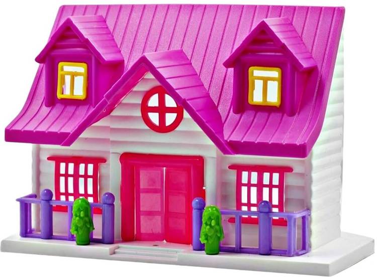 JOLARY Funny Doll House Play Set for Kids, Openable Door with Furniture and Accessories