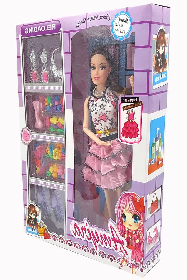 NV COLLECTION Happy amriya doll set foldable joints (multicolor)