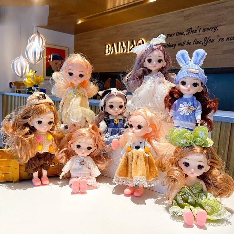 DSR 16/18CM BJD Doll 13 Moveable Jointed 18cm Dolls (Pack of 2)Multi Color