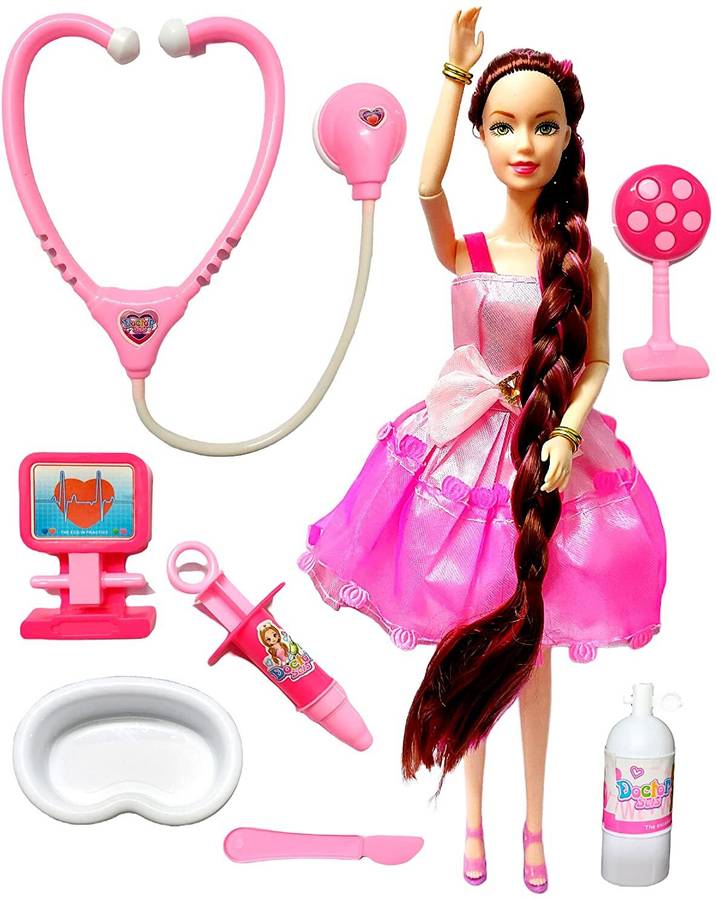 SuperToy Nurse Doll Doctor Set for Girls - Pretend Play Medical Toys for Kids