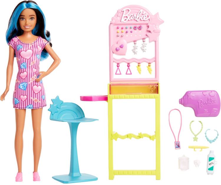 BARBIE Skipper Doll and Ear-Piercer Station with Piercing Tool