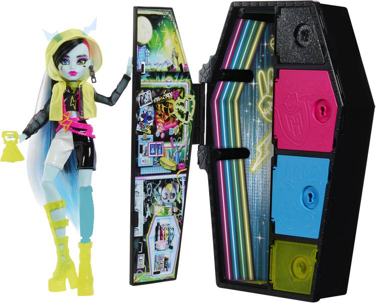 MONSTER HIGH Frankie Stein Doll Skulltimate Secrets: Neon Frights