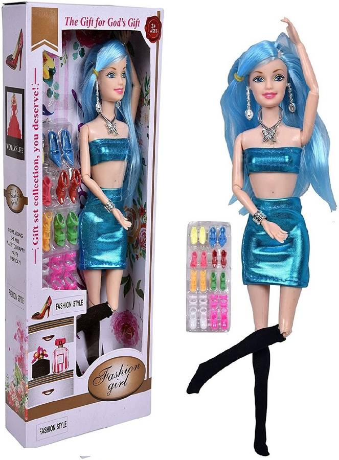 KHYALI New Fashion Girl Flexible Stylish and beautiful Doll With Shoes