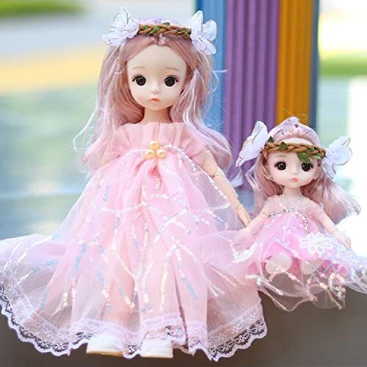 DSR 35Cm-Mother and 20Cm-Daughter Doll (Pack of 2)(Multicolour)