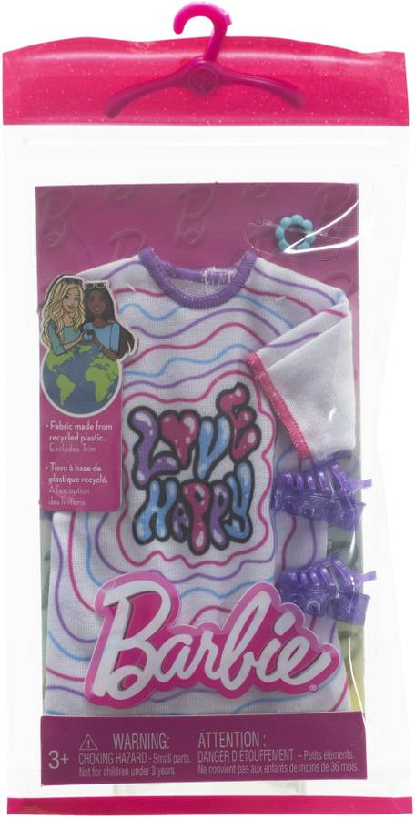 BARBIE Doll Clothing, Fashion Pack with Oversized T-shirt Dress & Accessories(1 Outfit)