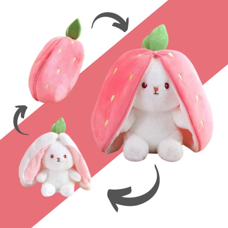 Teddify Strawberry Bunny soft doll for girls big soft toy