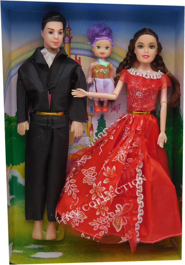 NV COLLECTION Realistic Couple Doll Set Dress Folding Hands Legs Moving Neck (Couple Doll Set)