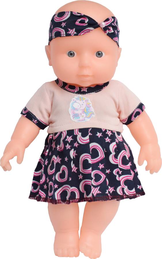 EL FIGO Soft Real Looking Doll Toy For kids Exclusive Dress with Head Band 28 c.m