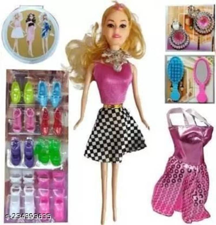 KomalSGEnterprises Komal SG Fashion Doll with beautiful Shoes for kids(multicolor)