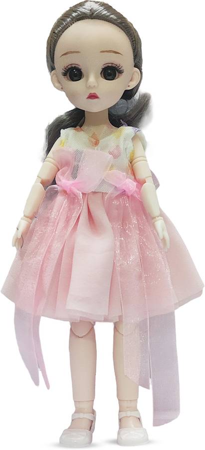 Thrift Bazaar 32cm Cute Gorgeous Girl Doll Toy with Beautiful Dress and Elegant Eyes