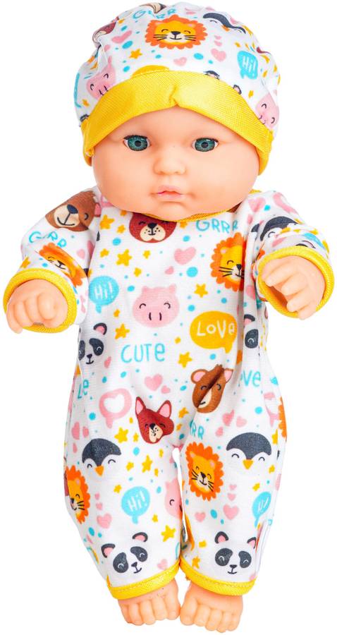 EL FIGO Cute Soft Body Toy for Kids in Cotton Dress (Head, Arms & Legs Moveable) 31c.m