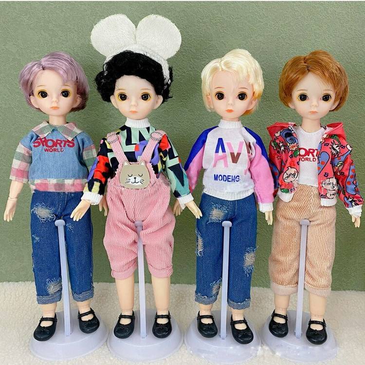 DSR 30CM BJD Doll Boy Body with Casual Clothes Doll Male (Pack of 1)