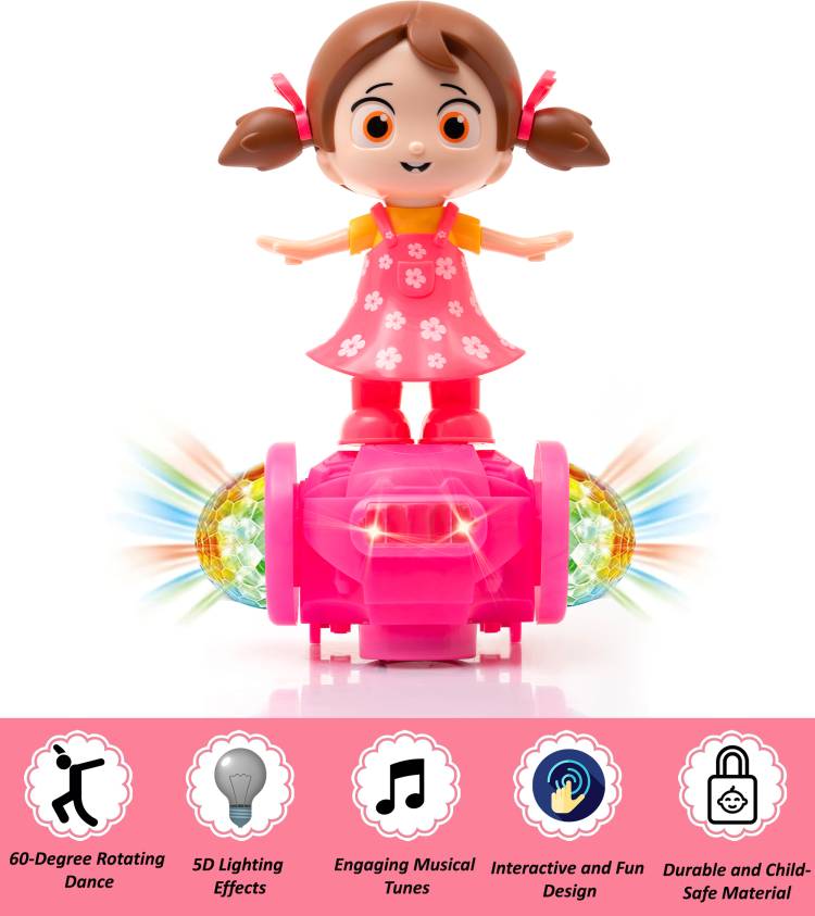 Kidkitz 360 Degree Rotating 5D Musical Dancing Girl Doll