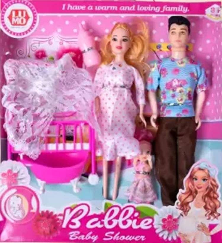 Just craft Pregnant Doll Family with Husband and Daughter