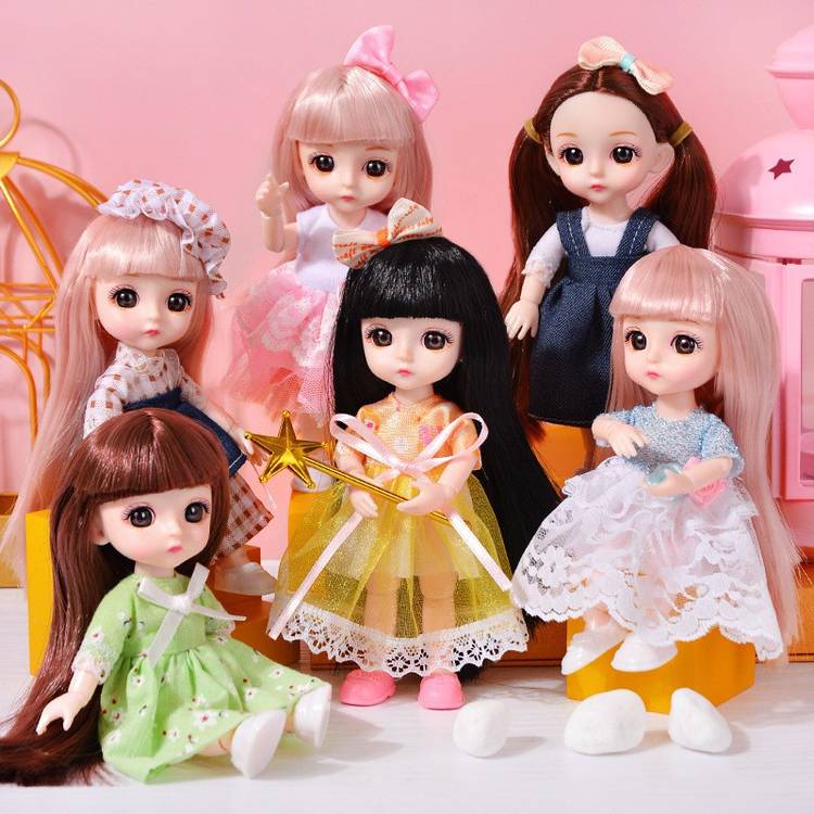 DSR 14/15CM BJD Doll 13 Moveable Jointed 15cm Dolls (Pack of 2)Multi Color