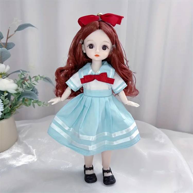 Tickles Movable Joints Cute Beautiful Eyes Fashionable Dress Doll For Kids Girls