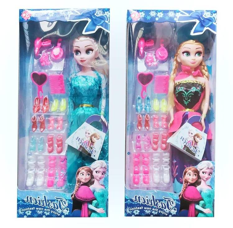 SHASHIKIRAN rozen Anna elsa Doll Set with Baby Doll and Dresses and Accessories