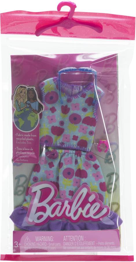 BARBIE Doll Clothing, Fashion Pack with Floral Top, Skirt & Accessories (1 Outfit)