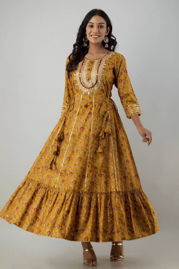 Women Ethnic Dress Yellow Dress Price in India