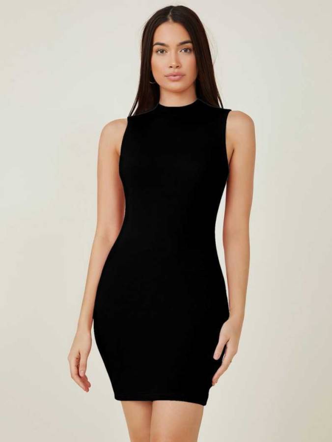 Women Bodycon Black Dress Price in India