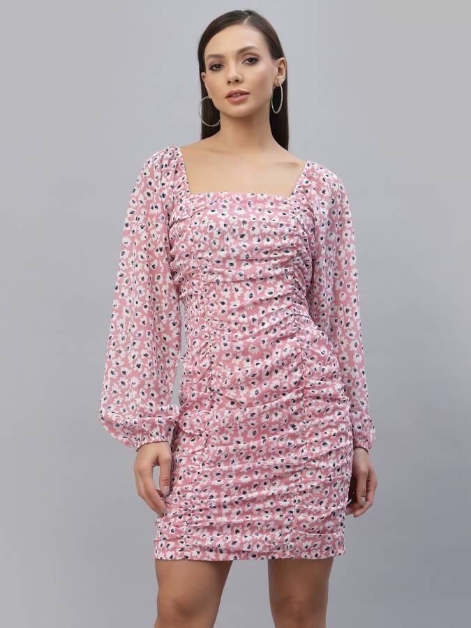 Women Bodycon Pink Dress Price in India